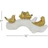 image:imageDeco 79 Porcelain Ceramic Bird Decorative Sculpture Home Decor Statue Accent Figurine 14 x 5 x 6 Gold14 x 5 x 6