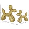 image:imageDeco 79 Porcelain Ceramic Dog Decorative Sculpture Balloon Home Decor Statues Set of 2 Accent Figurines 9 7H SilverGold