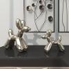 image:imageDeco 79 Porcelain Ceramic Dog Decorative Sculpture Balloon Home Decor Statues Set of 2 Accent Figurines 9 7H SilverSilver