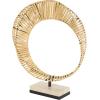 image:imageDeco 79 Rattan Abstract Handmade Decorative Sculpture Mobius Strip Inspired Home Decor Statue with White Marble Base Accent Figurine 13 x 3 x 15 BrownBrown