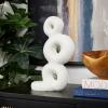 image:imageDeco 79 Resin Abstract Decorative Sculpture Stacked Circle Ring Home Decor Statue Accent Figurine 11 x 5 x 18 WhiteSMALL SIZE