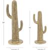 image:imageDeco 79 Resin Cactus Decorative Sculpture Layered Home Decor Statue Accent Figurine 10 x 7 x 23 GoldGold