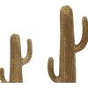 image:imageDeco 79 Resin Cactus Decorative Sculpture Layered Home Decor Statue Accent Figurine 10 x 7 x 23 GoldGold