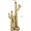 image:imageDeco 79 Resin Cactus Decorative Sculpture Layered Home Decor Statue Accent Figurine 10 x 7 x 23 GoldGold