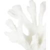 image:imageDeco 79 Resin Coral Decorative Sculpture Textured Home Decor Statue with Round Copper Base Accent Figurine 8 x 6 x 13 White