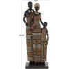 image:imageDeco 79 Resin Family Decorative Sculpture Tall African Home Decor Statue with Gold Jewels Accent Figurine 9 x 6 x 31 BlackBlack