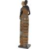 image:imageDeco 79 Resin Family Decorative Sculpture Tall African Home Decor Statue with Gold Jewels Accent Figurine 9 x 6 x 31 BlackBlack