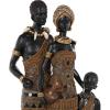 image:imageDeco 79 Resin Family Decorative Sculpture Tall African Home Decor Statue with Gold Jewels Accent Figurine 9 x 6 x 31 BlackBlack