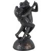 image:imageDeco 79 Resin Frog Decorative Sculpture Patina Dancing Home Decor Statue with Rock Base Accent Figurine 9 x 7 x 17 Bronze