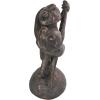 image:imageDeco 79 Resin Frog Decorative Sculpture Patina Dancing Home Decor Statue with Rock Base Accent Figurine 9 x 7 x 17 Bronze