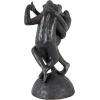 image:imageDeco 79 Resin Frog Decorative Sculpture Patina Dancing Home Decor Statue with Rock Base Accent Figurine 9 x 7 x 17 Bronze