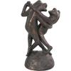 image:imageDeco 79 Resin Frog Decorative Sculpture Patina Dancing Home Decor Statue with Rock Base Accent Figurine 9 x 7 x 17 Bronze