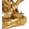 image:imageDeco 79 Resin Ganesh Decorative Sculpture Musician Home Decor Statue with Green Yellow and Teal Accents Accent Figurine 9 x 6 x 11 GoldGold