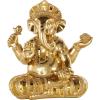 image:imageDeco 79 Resin Ganesh Decorative Sculpture Musician Home Decor Statue with Green Yellow and Teal Accents Accent Figurine 9 x 6 x 11 GoldGold