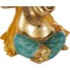 image:imageDeco 79 Resin Ganesh Decorative Sculpture Musician Home Decor Statue with Green Yellow and Teal Accents Accent Figurine 9 x 6 x 11 GoldGold