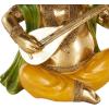 image:imageDeco 79 Resin Ganesh Decorative Sculpture Musician Home Decor Statue with Green Yellow and Teal Accents Accent Figurine 9 x 6 x 11 GoldGold