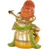 image:imageDeco 79 Resin Ganesh Decorative Sculpture Musician Home Decor Statue with Green Yellow and Teal Accents Accent Figurine 9 x 6 x 11 GoldGold
