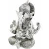 image:imageDeco 79 Resin Ganesh Decorative Sculpture Musician Home Decor Statue with Green Yellow and Teal Accents Accent Figurine 9 x 6 x 11 GoldSilver