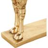 image:imageDeco 79 Resin Lion Walking Sculpture with Floral Accents 18 x 6 x 13 GoldGold