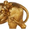 image:imageDeco 79 Resin Lion Walking Sculpture with Floral Accents 18 x 6 x 13 GoldGold