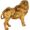 image:imageDeco 79 Resin Lion Walking Sculpture with Floral Accents 18 x 6 x 13 GoldGold