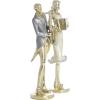 image:imageDeco 79 Resin Musician Decorative Sculpture Home Decor Statues with Accordion and Saxophone Set of 2 Accent Figurines 4 W 14 H Gold4W  14H