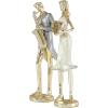 image:imageDeco 79 Resin Musician Decorative Sculpture Home Decor Statues with Accordion and Saxophone Set of 2 Accent Figurines 4 W 14 H Gold4W  14H