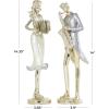 image:imageDeco 79 Resin Musician Decorative Sculpture Home Decor Statues with Accordion and Saxophone Set of 2 Accent Figurines 4 W 14 H Gold4W  14H