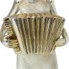 image:imageDeco 79 Resin Musician Decorative Sculpture Home Decor Statues with Accordion and Saxophone Set of 2 Accent Figurines 4 W 14 H Gold4W  14H