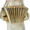 image:imageDeco 79 Resin Musician Decorative Sculpture Home Decor Statues with Accordion and Saxophone Set of 2 Accent Figurines 4 W 14 H Gold4W  14H