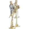 image:imageDeco 79 Resin Musician Decorative Sculpture Home Decor Statues with Accordion and Saxophone Set of 2 Accent Figurines 4 W 14 H Gold4W  14H
