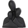 image:imageDeco 79 Resin People Decorative Sculpture Abstract Home Decor Statues with Tucked Sitting Position Set of 2 Accent Figurines 8 7 H WhiteBlack