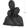 image:imageDeco 79 Resin People Decorative Sculpture Abstract Home Decor Statues with Tucked Sitting Position Set of 2 Accent Figurines 8 7 H WhiteBlack
