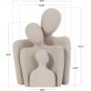 image:imageDeco 79 Resin People Decorative Sculpture Abstract Home Decor Statues with Tucked Sitting Position Set of 2 Accent Figurines 8 7 H WhiteCream