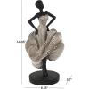 image:imageDeco 79 Resin Woman Decorative Sculpture Home Decor Statue with Ivory Attire Accent Figurine 7 x 7 x 18 Black6 x 6 x 14