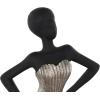 image:imageDeco 79 Resin Woman Decorative Sculpture Home Decor Statue with Ivory Attire Accent Figurine 7 x 7 x 18 Black6 x 6 x 14