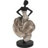 image:imageDeco 79 Resin Woman Decorative Sculpture Home Decor Statue with Ivory Attire Accent Figurine 7 x 7 x 18 Black6 x 6 x 14