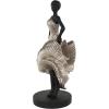 image:imageDeco 79 Resin Woman Decorative Sculpture Home Decor Statue with Ivory Attire Accent Figurine 7 x 7 x 18 Black6 x 6 x 14