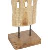image:imageDeco 79 Teak Wood Abstract Handmade Decorative Sculpture Tall Floor Cutout Post Home Decor Statue with Live Edge Base Accent Figurine 7 x 6 x 49 Brown7 x 6 x 49