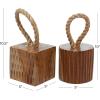 image:imageDeco 79 Teak Wood Sail Boat Handmade Decorative Sculpture Home Decor Statues Set of 3 Accent Figurines 20 17 13H BrownBrown