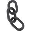 image:imageDeco 79 Wood Chain Decorative Sculpture 5 Link Home Decor Statue with Natural Wood Grain Accent Figurine 25 x 7 x 3 WhiteBlack