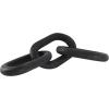 image:imageDeco 79 Wood Chain Decorative Sculpture 5 Link Home Decor Statue with Natural Wood Grain Accent Figurine 25 x 7 x 3 WhiteBlack