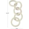 image:imageDeco 79 Wood Chain Decorative Sculpture 5 Link Home Decor Statue with Natural Wood Grain Accent Figurine 25 x 7 x 3 WhiteWhite