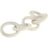 image:imageDeco 79 Wood Chain Decorative Sculpture 5 Link Home Decor Statue with Natural Wood Grain Accent Figurine 25 x 7 x 3 WhiteWhite