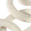 image:imageDeco 79 Wood Chain Decorative Sculpture 5 Link Home Decor Statue with Natural Wood Grain Accent Figurine 25 x 7 x 3 WhiteWhite