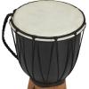 image:imageDeco 79 Wood Drum Handmade Decorative Sculpture Djembe Home Decor Statue with Rope Accents Accent Figurine 7 x 7 x 12 BrownBlack