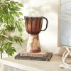 image:imageDeco 79 Wood Drum Handmade Decorative Sculpture Djembe Home Decor Statue with Rope Accents Accent Figurine 7 x 7 x 12 BrownBrown