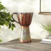 image:imageDeco 79 Wood Drum Handmade Decorative Sculpture Djembe Home Decor Statue with Rope Accents Accent Figurine 7 x 7 x 12 BrownBrown