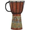 image:imageDeco 79 Wood Drum Handmade Decorative Sculpture Djembe Home Decor Statue with Rope Accents Accent Figurine 7 x 7 x 12 BrownBrown