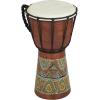 image:imageDeco 79 Wood Drum Handmade Decorative Sculpture Djembe Home Decor Statue with Rope Accents Accent Figurine 7 x 7 x 12 BrownBrown